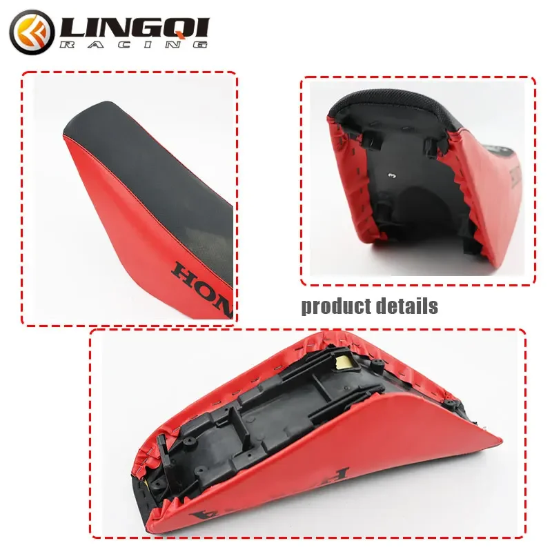 LING QI CRF50 Seat Cushion Saddle Dirt Pit Pro Bike Motorcycle Rear Flat Tall Seat Foam for XR50 Modified 110 125 140cc Moto