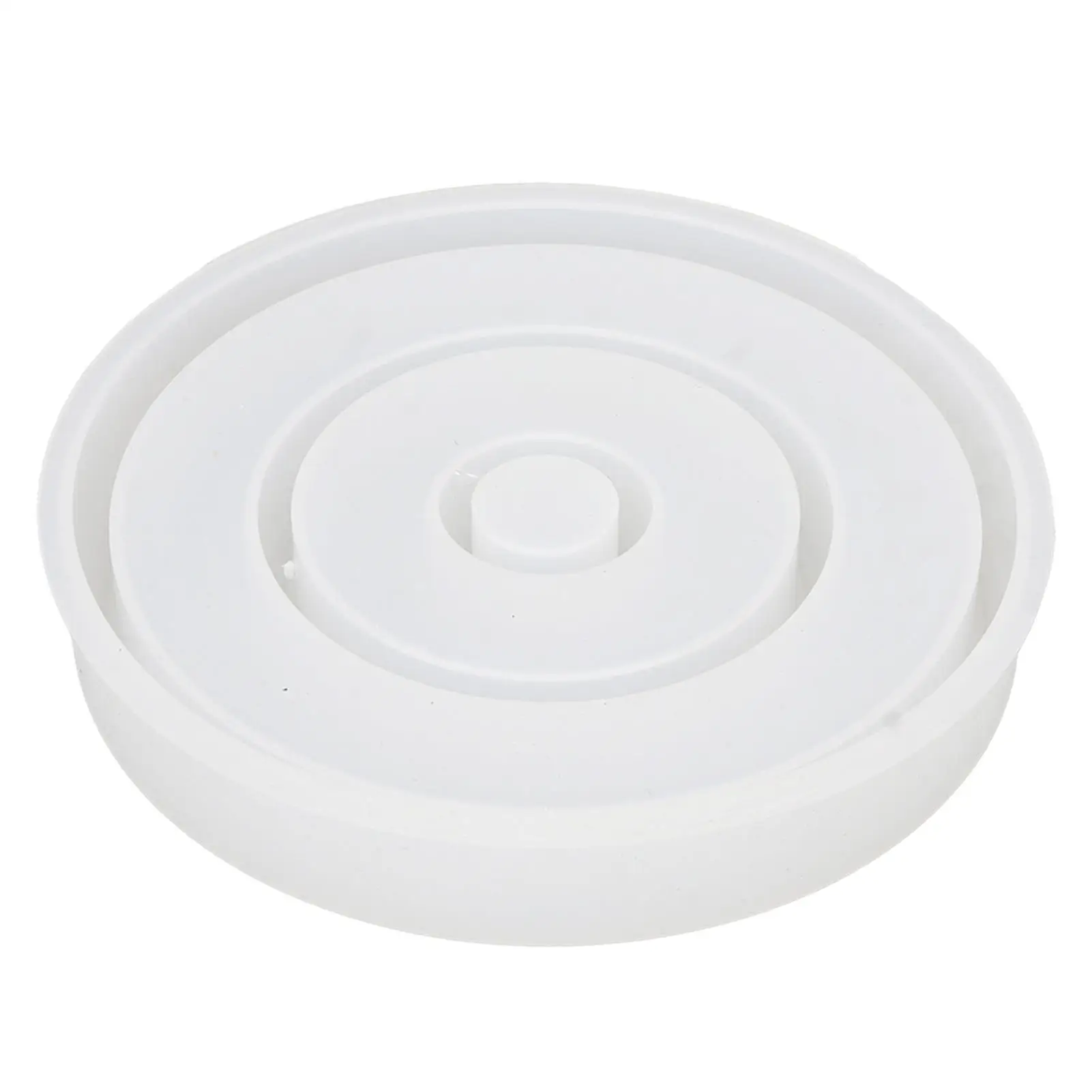 Molde de bandeja de vela circular de silicona 3D, molde de vela redondo reutilizable para amantes de las manualidades