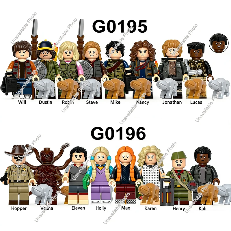 2026 Nuevo Set de Figuras de Acción de la Película de Terror: Dustin, Mike, Holly, Vecna, Will, Steve, Robin, Hopper, Jonathan, Eleven - Bloques y Ladrillos de Juguete