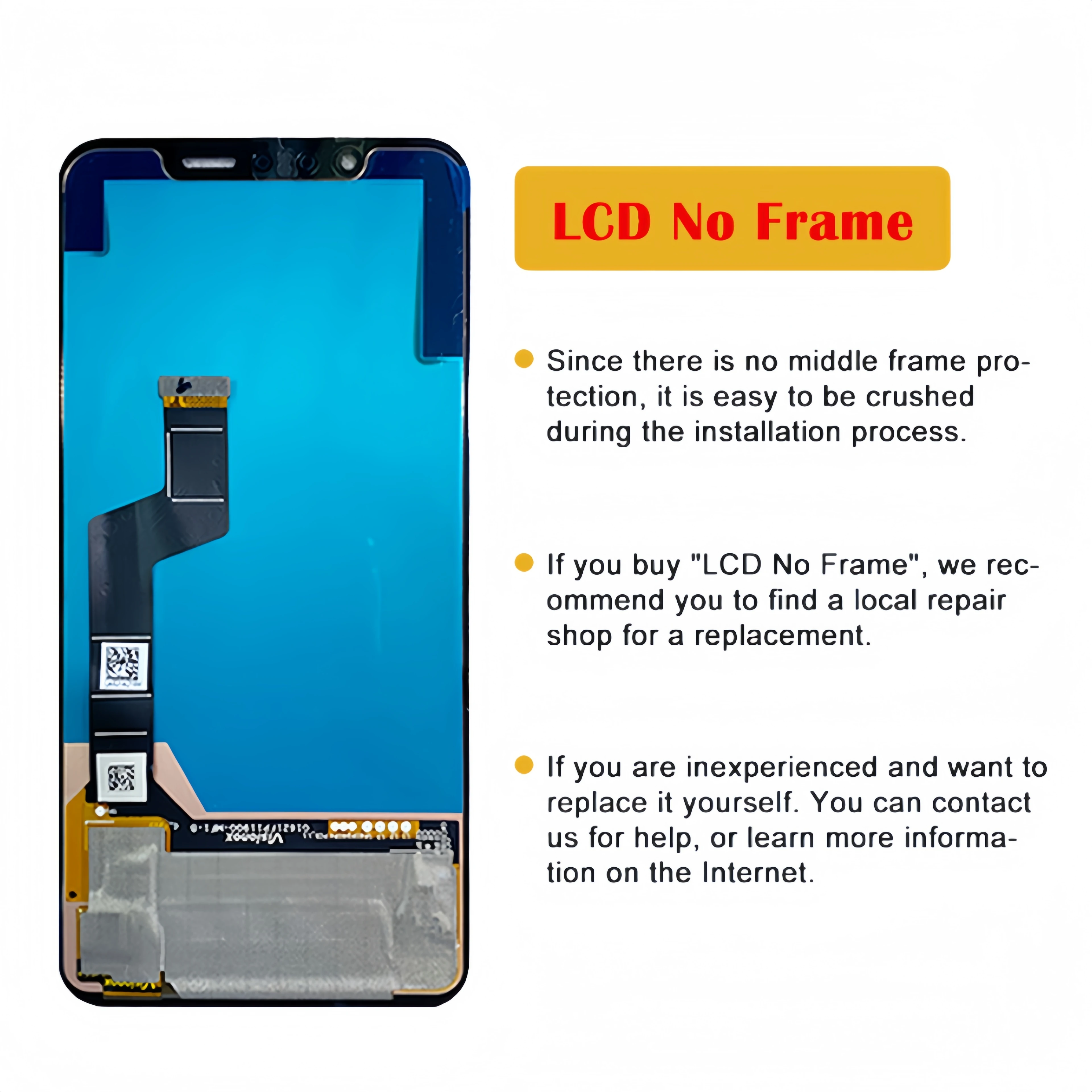 LCD Display Touch Screen Digitizer Assembly Replacement, Fit for LG G8S, ThinQ, G810, LMG810, LM-G810, LMG810EAW