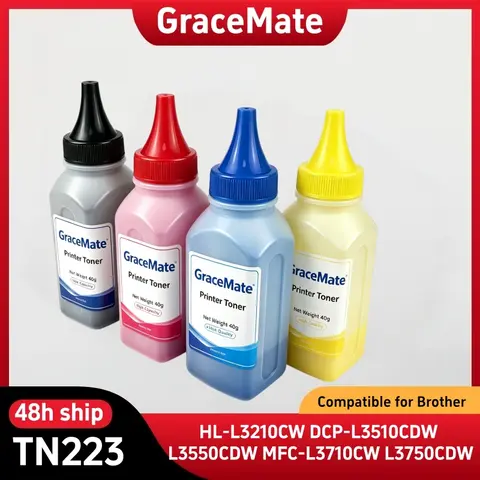 40g Compatible TN223 TN 227 233 237 243 247 Color Toner Powder For Brother HL-L3210CW DCP-L3510CDW L3550CDW MFC-L3710CW L3750CDW
