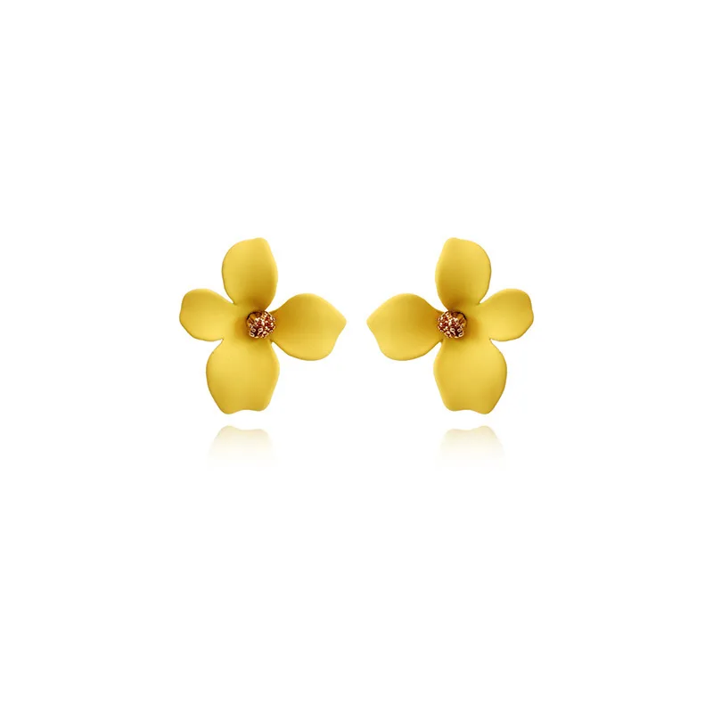 Korean Style Cute Flower Earrings For Women 2023 New Fashion Sweet Earrings Woman Brinco Wholesale Jewelry Colorful Ear Studs