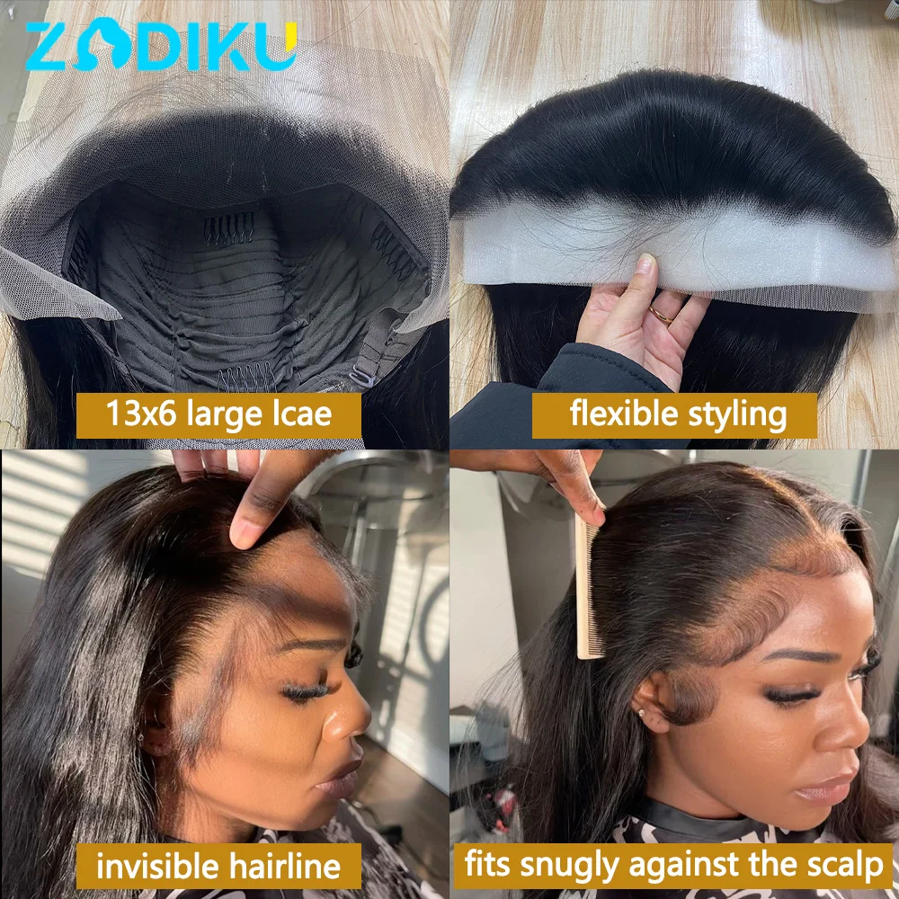 30Inch Lowest Price Hd Lace Wigs 13x6 Transparent Lace Front Human Hair Wig Raw Straight Human Hair Wigs 100%Human Hair Quality image 5