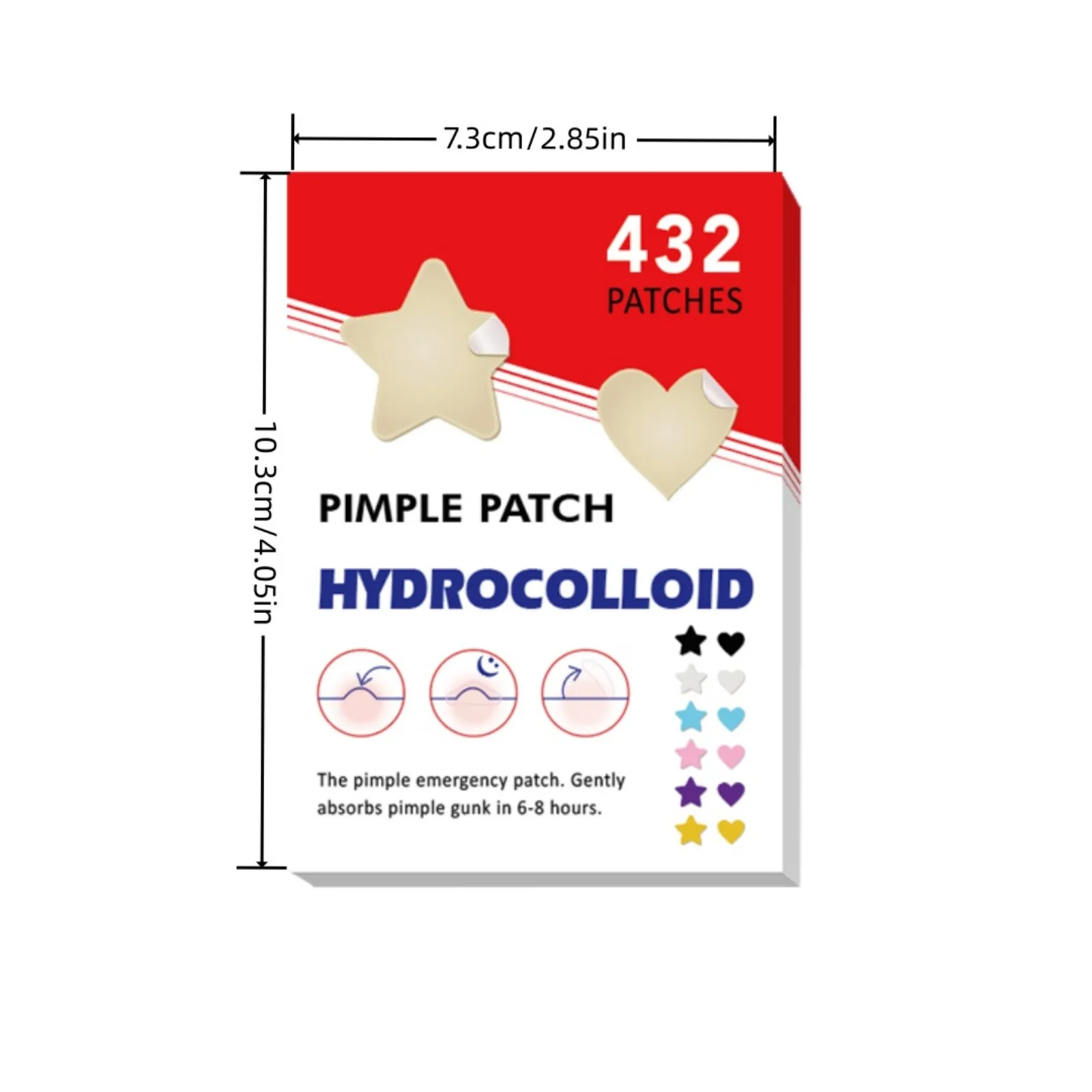 36 قطعة من رقع حب الشباب متعددة الألوان، رقع حب الشباب للوجه، رقع حب الشباب المخفي، ورقع البثور، رقيقة جدًا