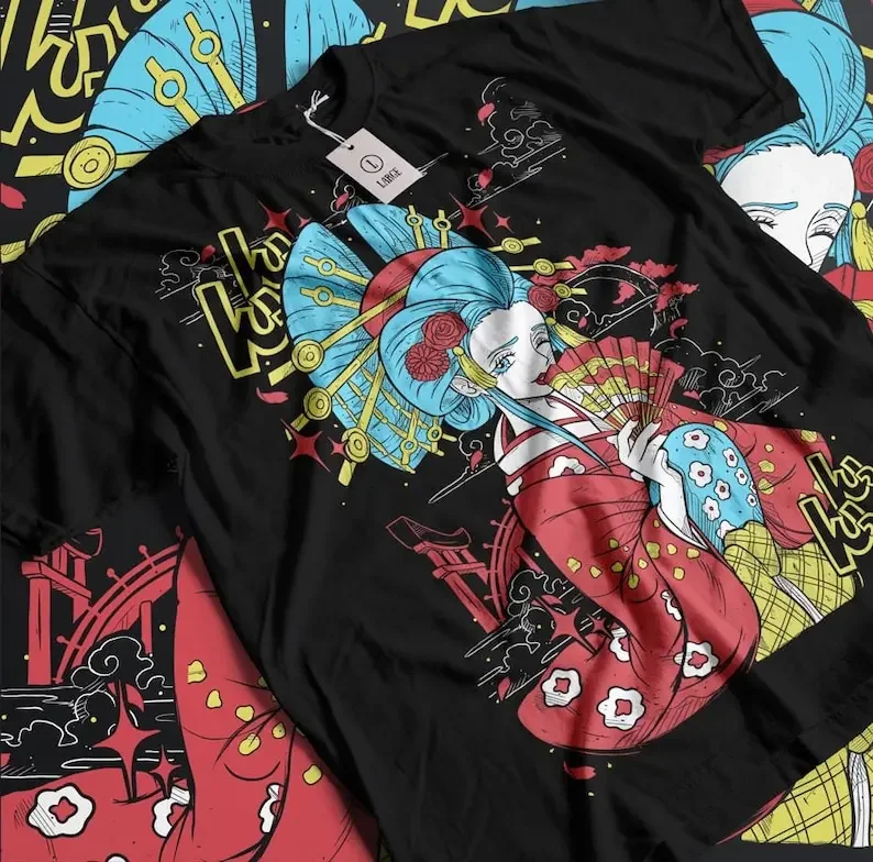 Anime Vintage Lovers' Tee - Manga Graphic, Unique Unisex, Japanese Anime Style