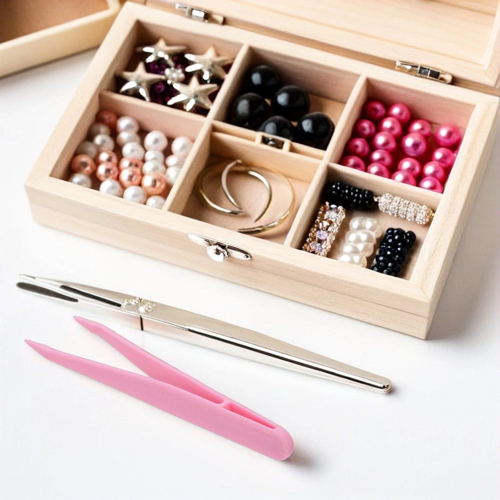 

20Pcs Children Plastic Tweezers Straight Tip Safe Fine Motor Skill Tool Multipurpose Bead Tweezers for Arts Crafts Montessori