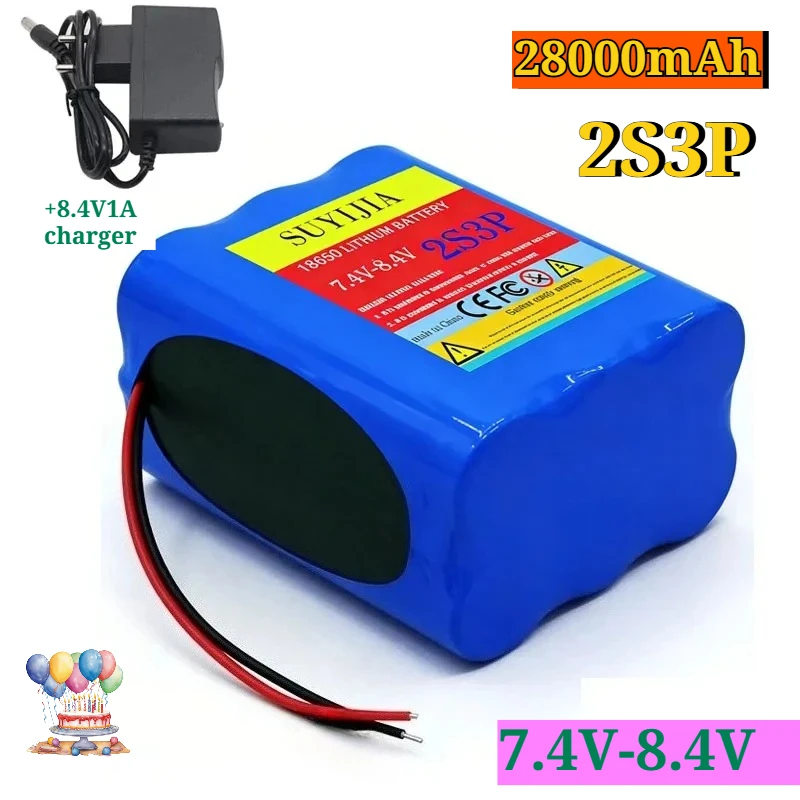 

2S3P 7.4V 18650 FAI DA TE Batteria Al Litio di Emergenza 28000mAh Pesca HA CONDOTTO LA Luce Altoparlante Bluetooth 7.4V Battery