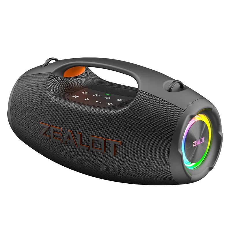 zealot_S86 Draadloze Bluetooth Draagbare Speaker met 60W, 2.1-kanaals geluidskwaliteit, 20 uur speeltijd, IPX6 waterdicht 360° ° Draadloze luidspreker