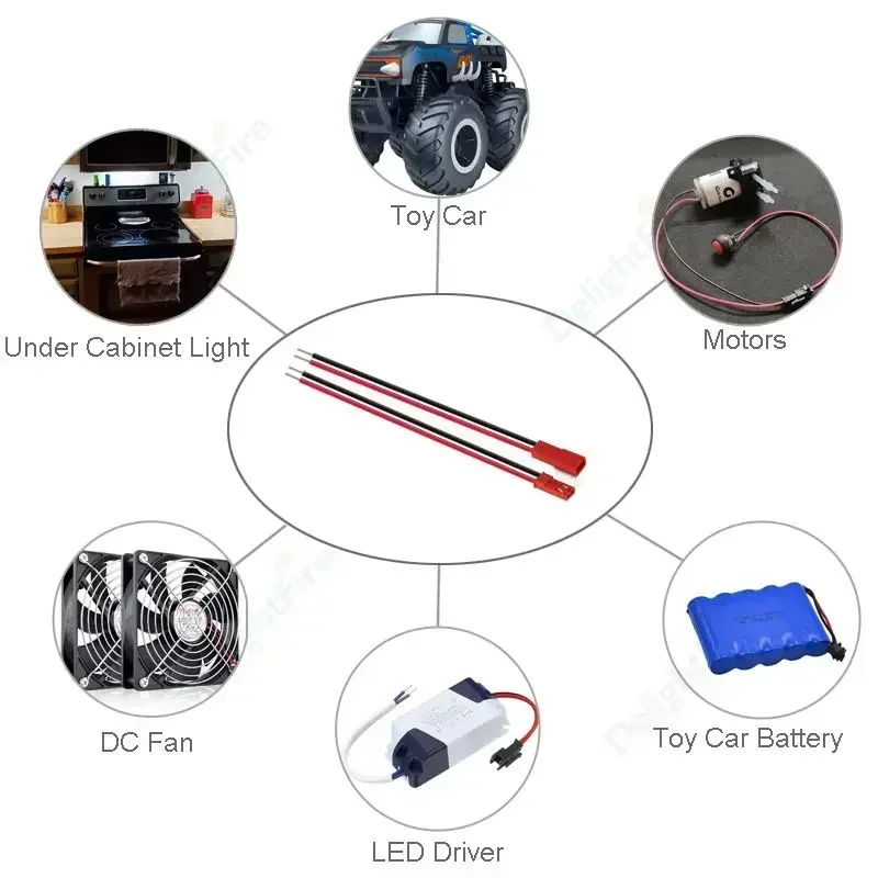 22AWG 2 Pin JST Plug Connector Cable 15CM Male Female Plug Wire Connector for RC BEC Battery Helicopter DIY FPV Drone Quadcopter