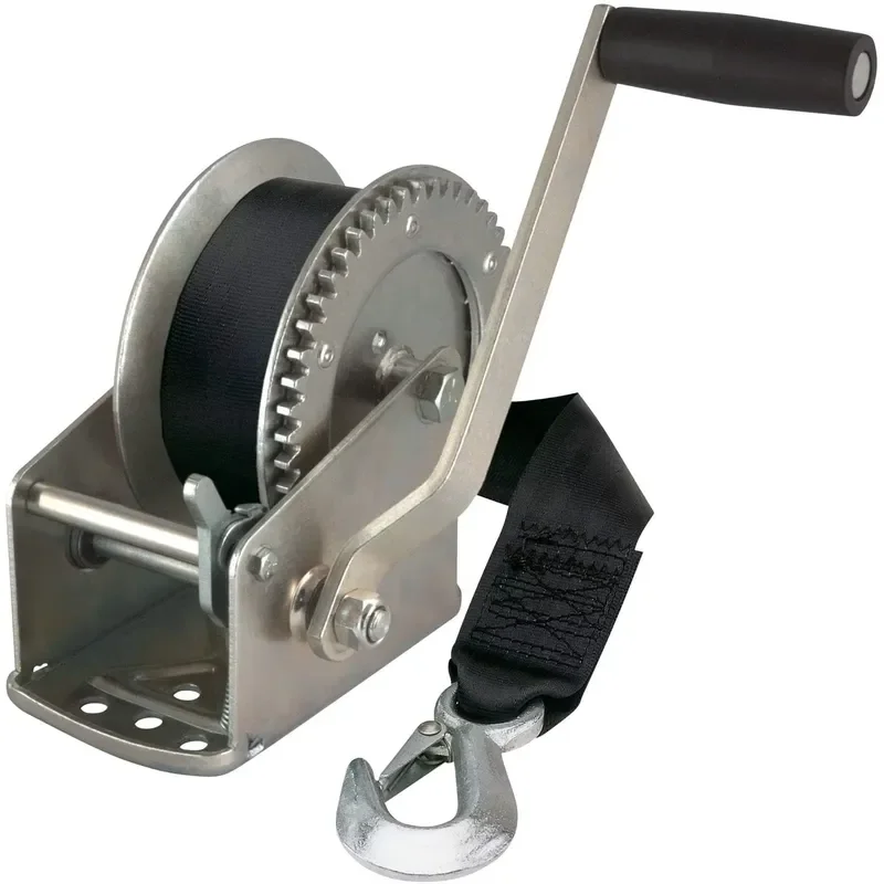 3000lbs Manual Hand Winch Worm Gear Boat Trailer Marine 1360kg Heavy Duty Puller Lifting Hoist for Truck Off Road Recovery