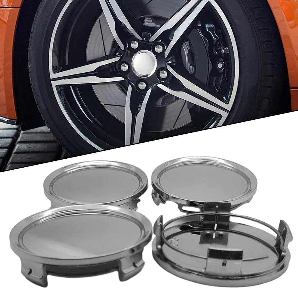 4pcs 75mm Car Vehicle Wheel Hub Center Cap Cover ABS Black Silver Universal High Quality Car Exterior Accessories