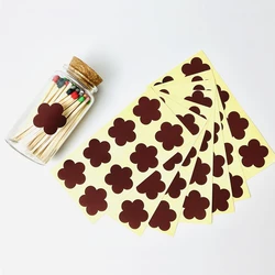 Round Strike Paper Star Heart Skin Flame Sticker Label for Light Up Scented Candle Honeycomb Sandpaper Fireplace Sheet Tag Home