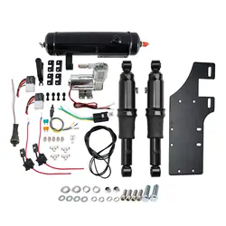 Rear Air Ride Suspension & Air Tank For Harley Touring Electra Street Glide Road King 1994-2025 Motorcycle