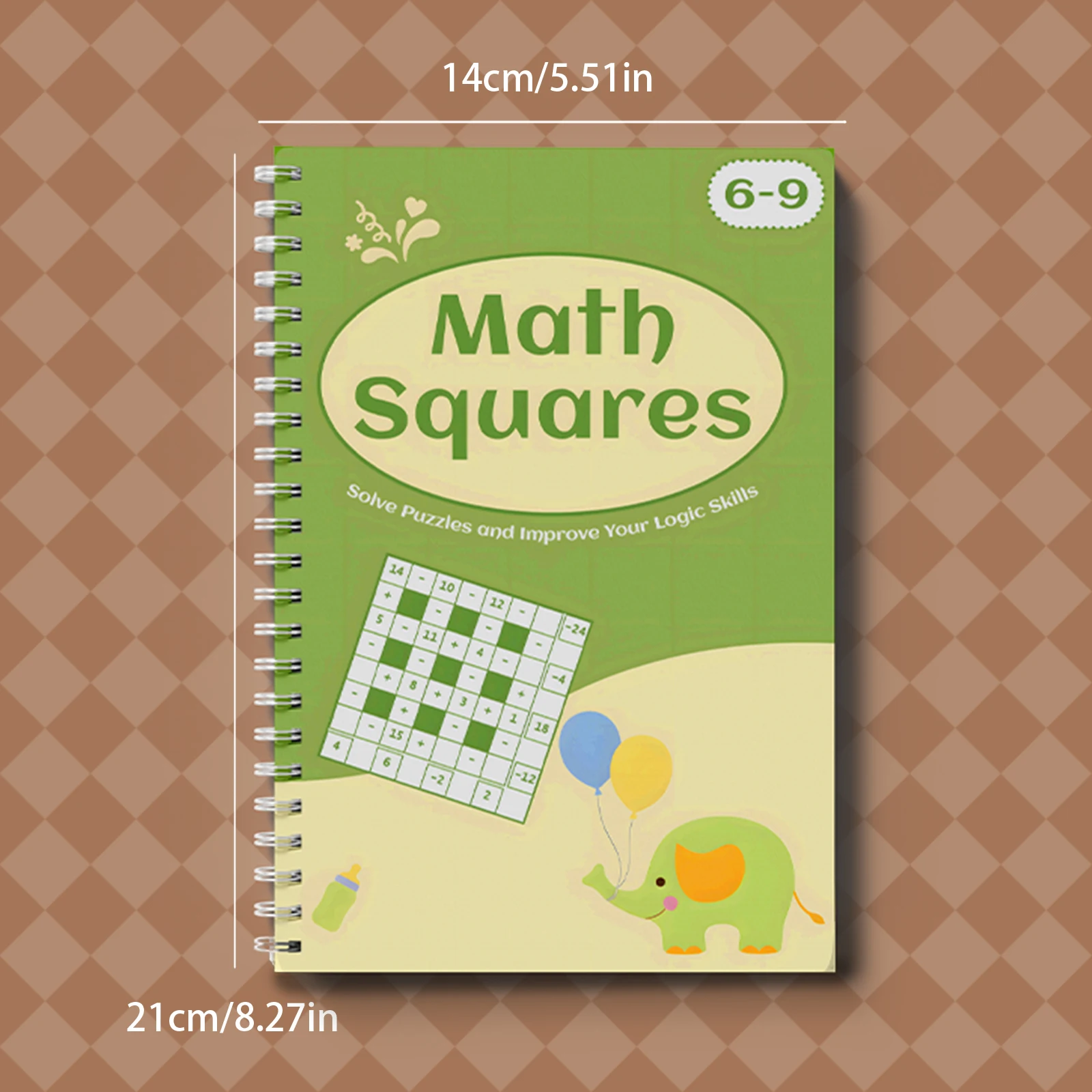 Math Squares Puzzle Books for Kids – Fun Number Logic Games for Ages 6–12 Brain Training Workbook
