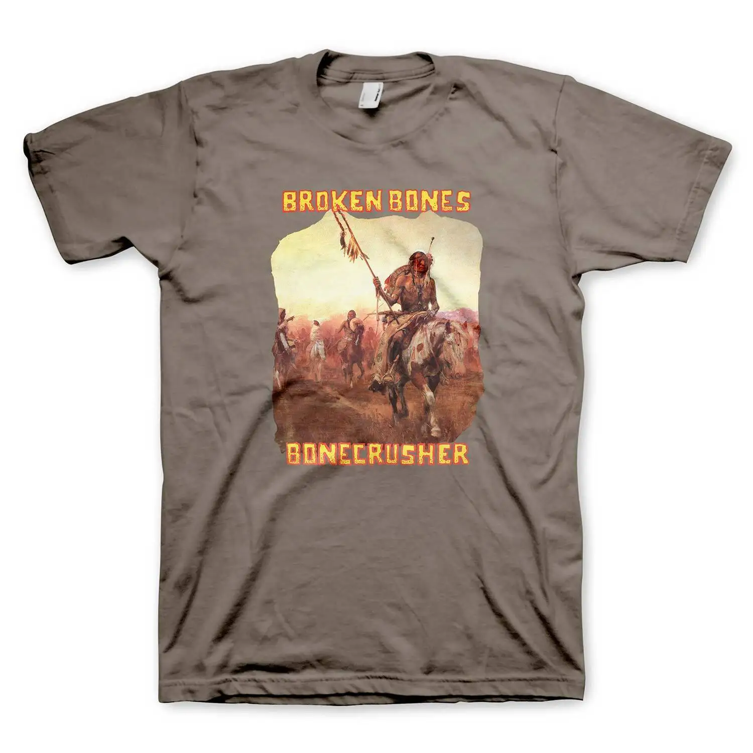 Men'S Broken Bones Bonecrusher T Shirt Xx Large Brown