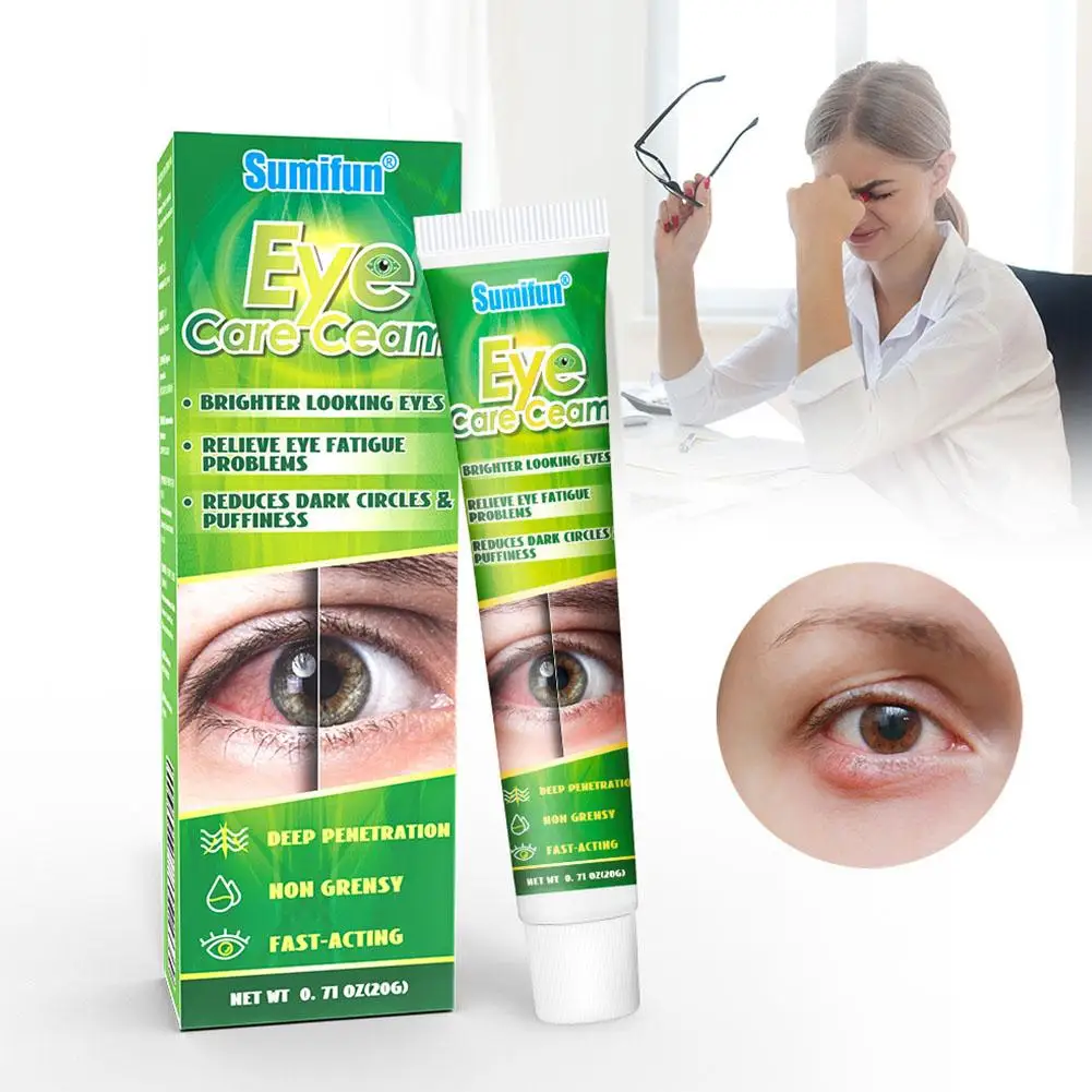 Crema china de medicina Herbal para el cuidado de los ojos, Ojos de aspecto más brillante, alivia los problemas de fatiga ocular, reduce las ojeras y la hinchazón