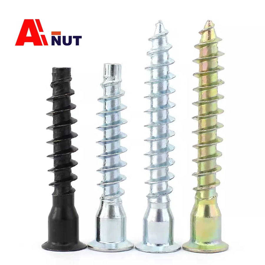 M5 M6.3 M7  Flat Head Hex Socket Wooden Bolt , Self Tapping Furniture Screw ,Kitchen Cabinet Set Screws ,A014