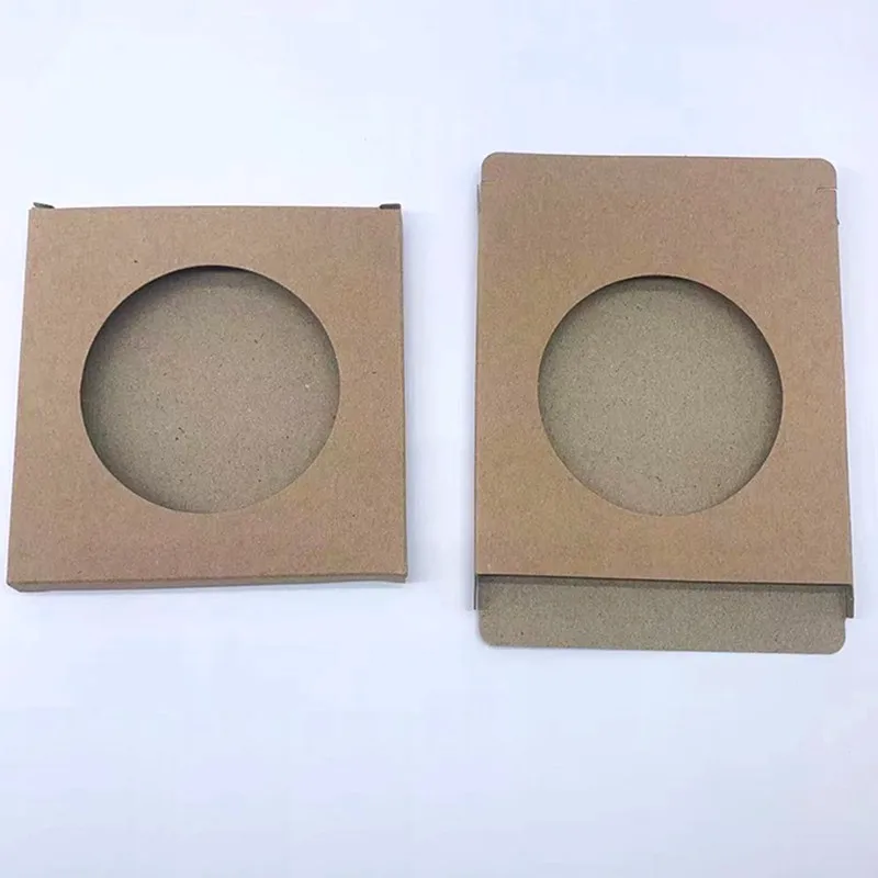 Imagem -02 - Caixa de Embalagem de Papel Kraft com Oco Acessórios Pretos e Brancos Porta-copos de Cerâmica Caixas de Presente Faça Você Mesmo 92x92x10 mm 50 Peças