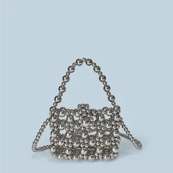 Internet celebrity mini bag for women 2024 new trendy versatile pearl chain small bag ins crossbody handbag headphone bag
