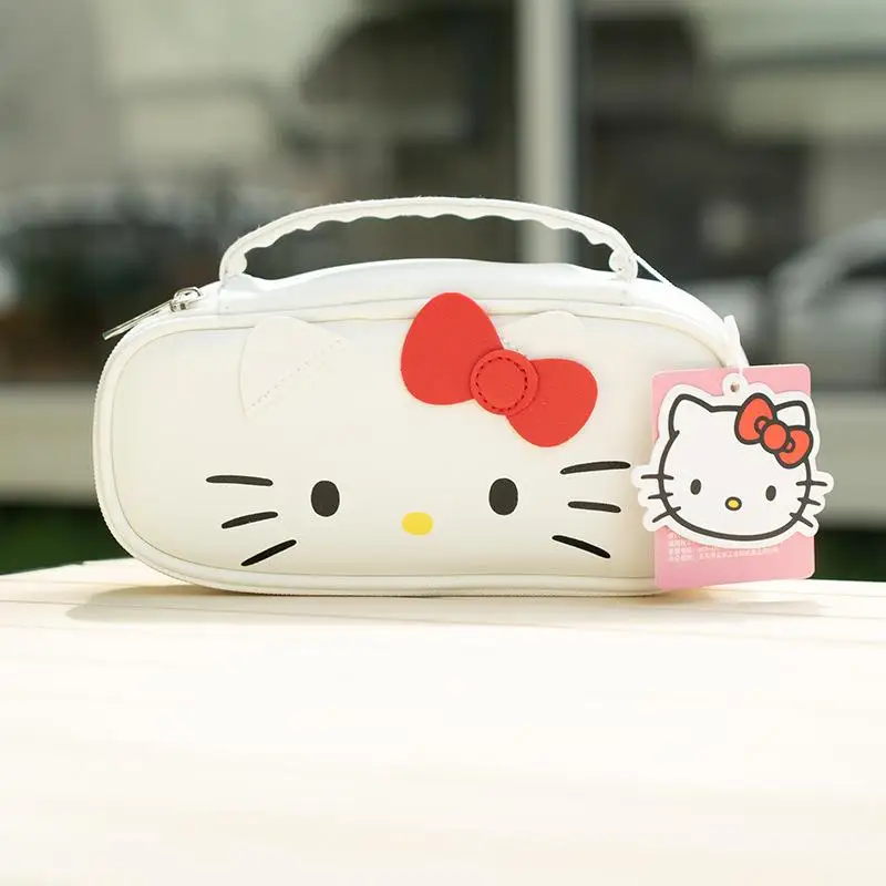 

Sanrio Cartoon Student Pu Leather Pencil Case Hello Kitty Kuromi Large Capacity Anime Kawaii New Portable Storage Pencil Bag