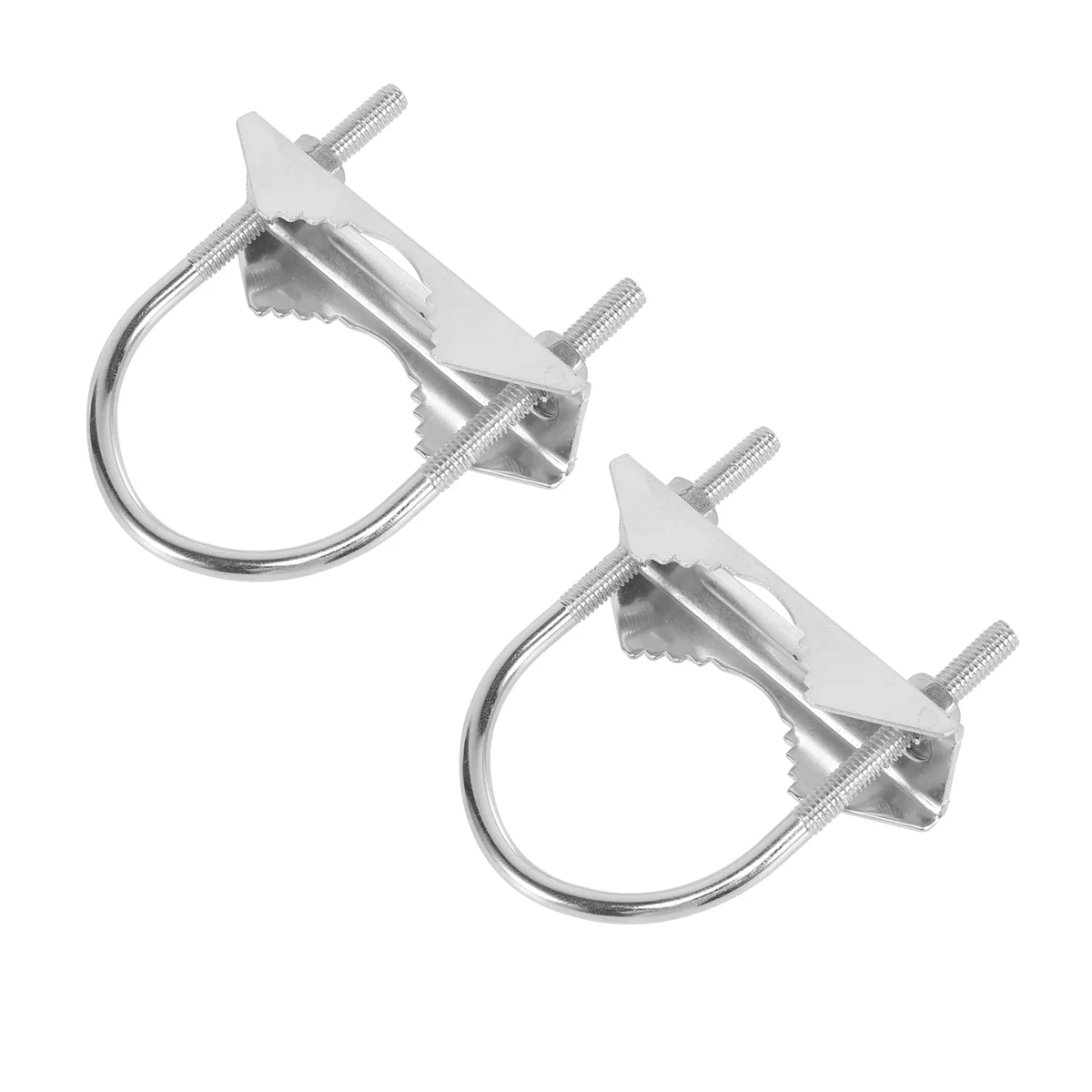 2 Pcs Mount Clamp U-bolt Mounting Hardware Mast Clamp V Jaw Bracket Accessories For Outside Home