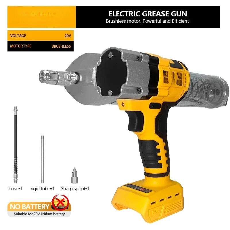 Oil Injector Fat Machine Electric Grease Gun Tools For  20V Battery Pin Electric Goddess LED Electric Grease Gun