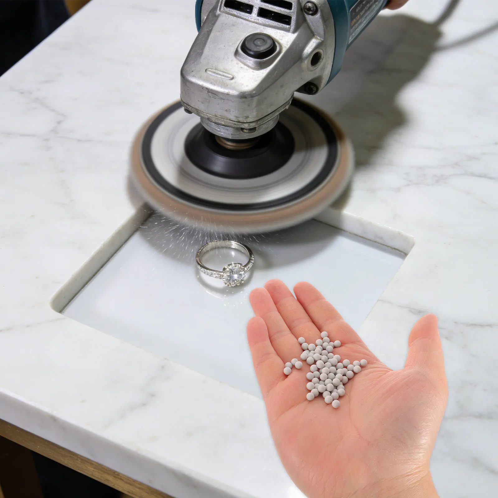 1000G Jewelry Polishing Media Rock Tumbler Ceramic Pellets Abrasive Buffing Material for Vibration Tumbler Machine Gold Silver