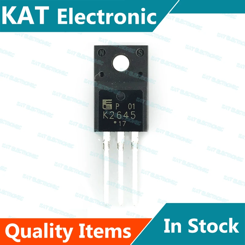 N-قناة MOS-FET ، بمناسبة K2645 2SK2645-01MR TO-220F ، 600 فولت ، 9A ، 5 قطعة للمجموعة الواحدة