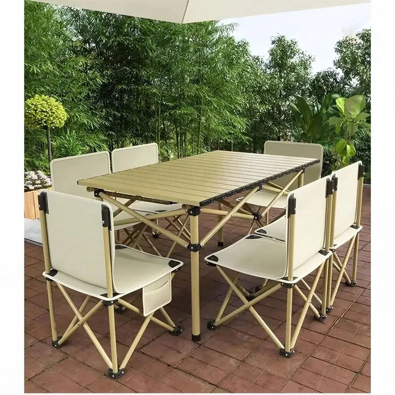 Outdoor Folding Table Portable Camping Table Can Store Egg Roll Table Simple Stall Small Square Table