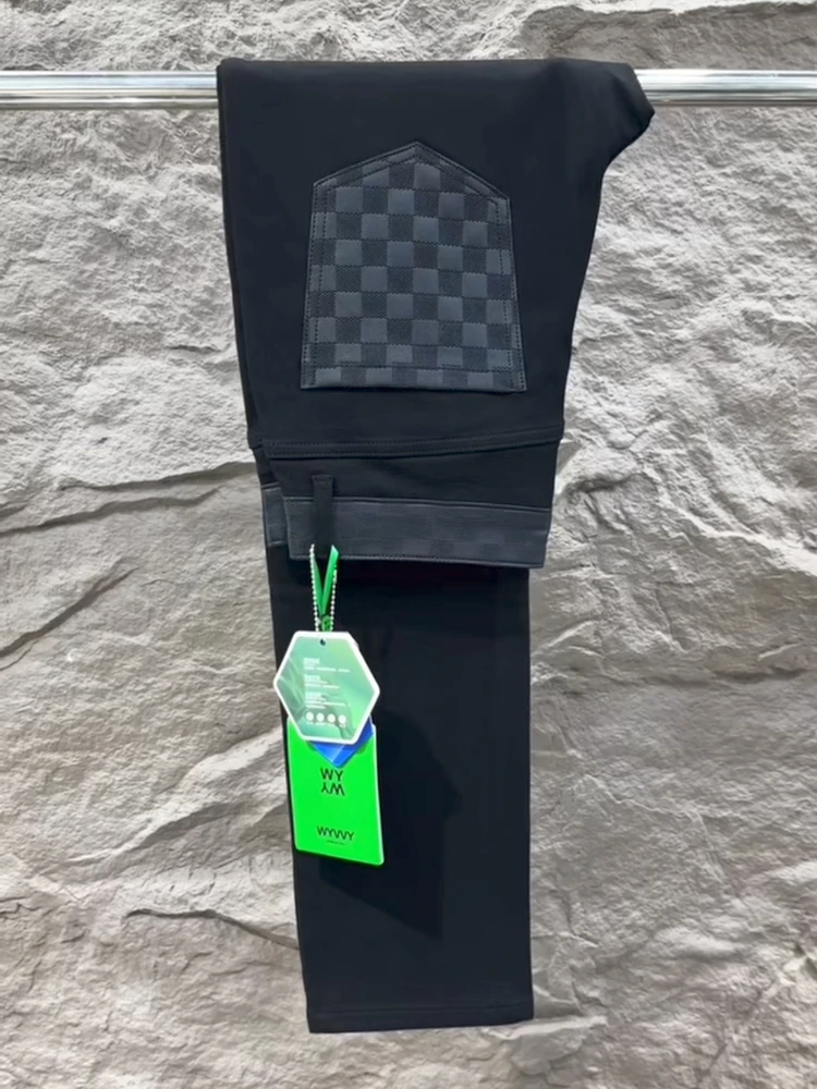 

Высококачественные мужские джинсовые джинсы в клетку, модные осенне-зимние новые поступления, крутые персональные повседневные повседневные джинсы на молнии со средней талией