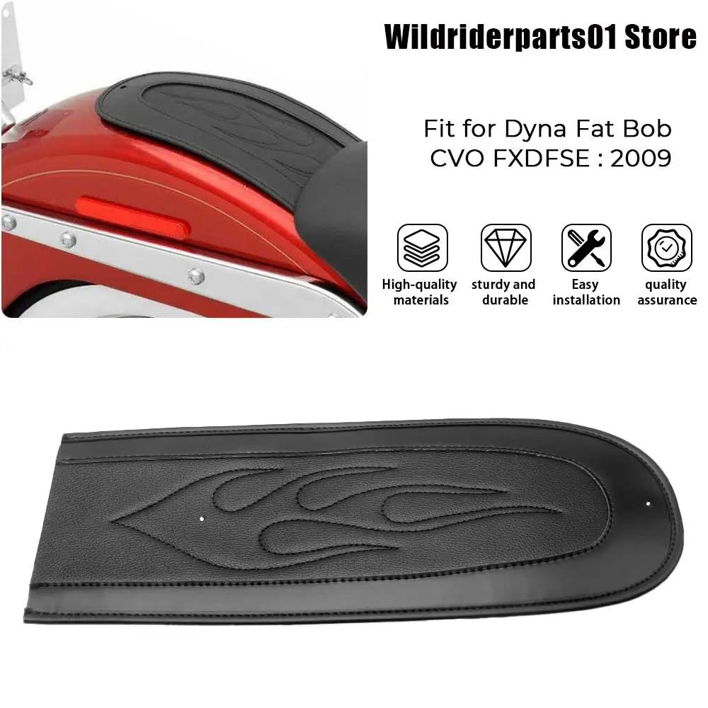 Rear Fender Bib Leather Black Motorcycle Accessories 1PCS Fits For Dyna Super Glide 35th Anniversary EFI FXDI35 2006