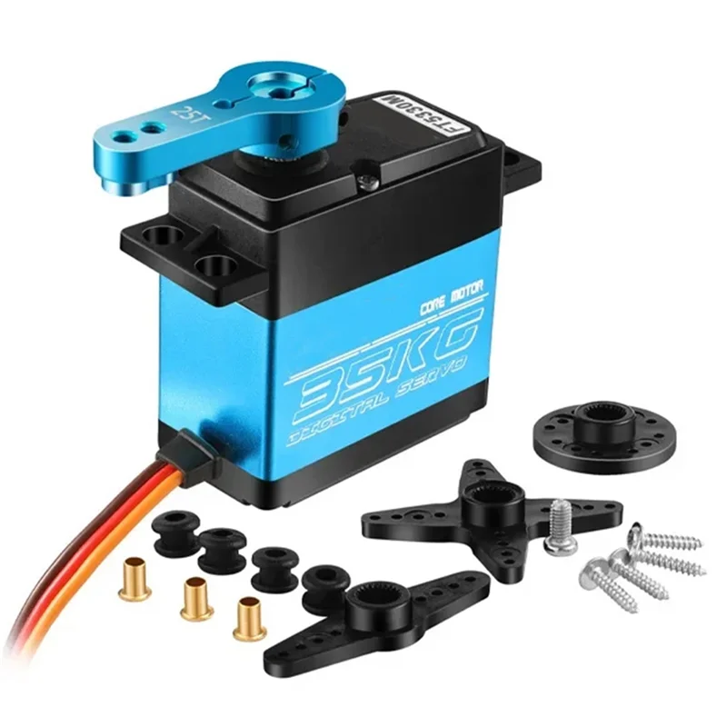 Digital Servo FT5330M 35KG Metal Gear Waterproof Servos High Speed Torque 25T Arm For 1/8 1/10 RC Car Auto Roboter Boat-AT64