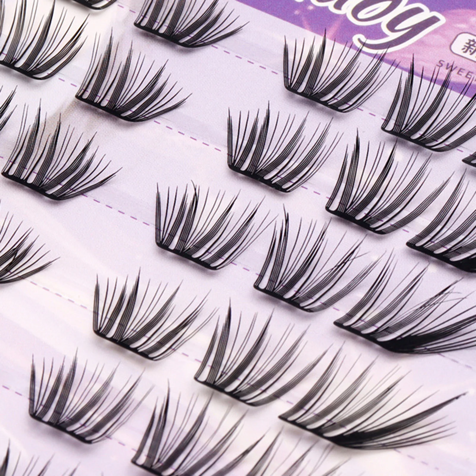 DIY Clusters False Eyelashes 8-14mm Mixed Black C Curl Natural Effect Soft Fiber daily eyelash Easy to Apply for women makeups