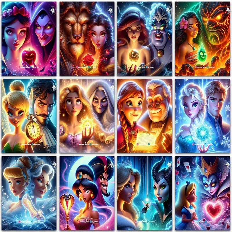 

Disney Princess Diamond Painting Elsa Frozen Beauty and the Beast Home Decor Full Square&Round mosaic embroidery Cross stitch 5D
