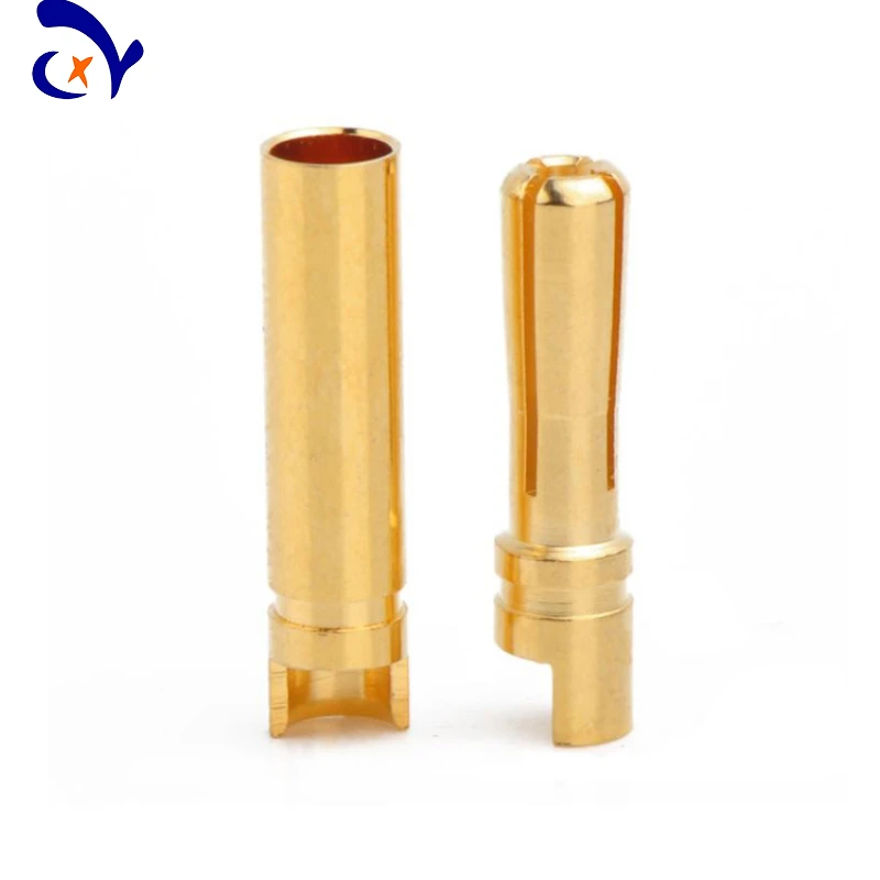 10PCS AMASS Produces 4mm Banana Plug, Slotted, Sloping Tail, Stable Current of 40A, Plated with 5u Gold