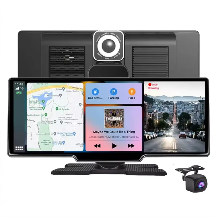 

Full HD 10.26 Inch Wireless Carplay Dash Cam Dvr Wireless Reverse Camera Carplay Display Car Video Recorder