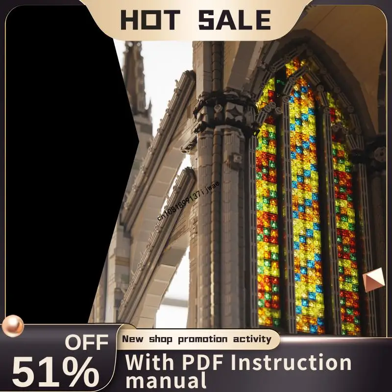 Nieuwe 41101 Stuks Stad Hot Selling Street View Moc Beroemde Gothic Kathedraal Mdeol Custom Puzzels DIY creatieve ideeën Kinderen Speelgoed