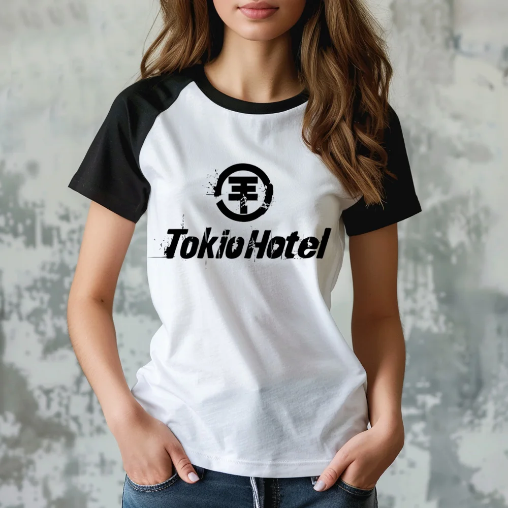 Tokio Hotel t shirt women Y2K streetwear funny t shirt female 2000s comic anime clothing