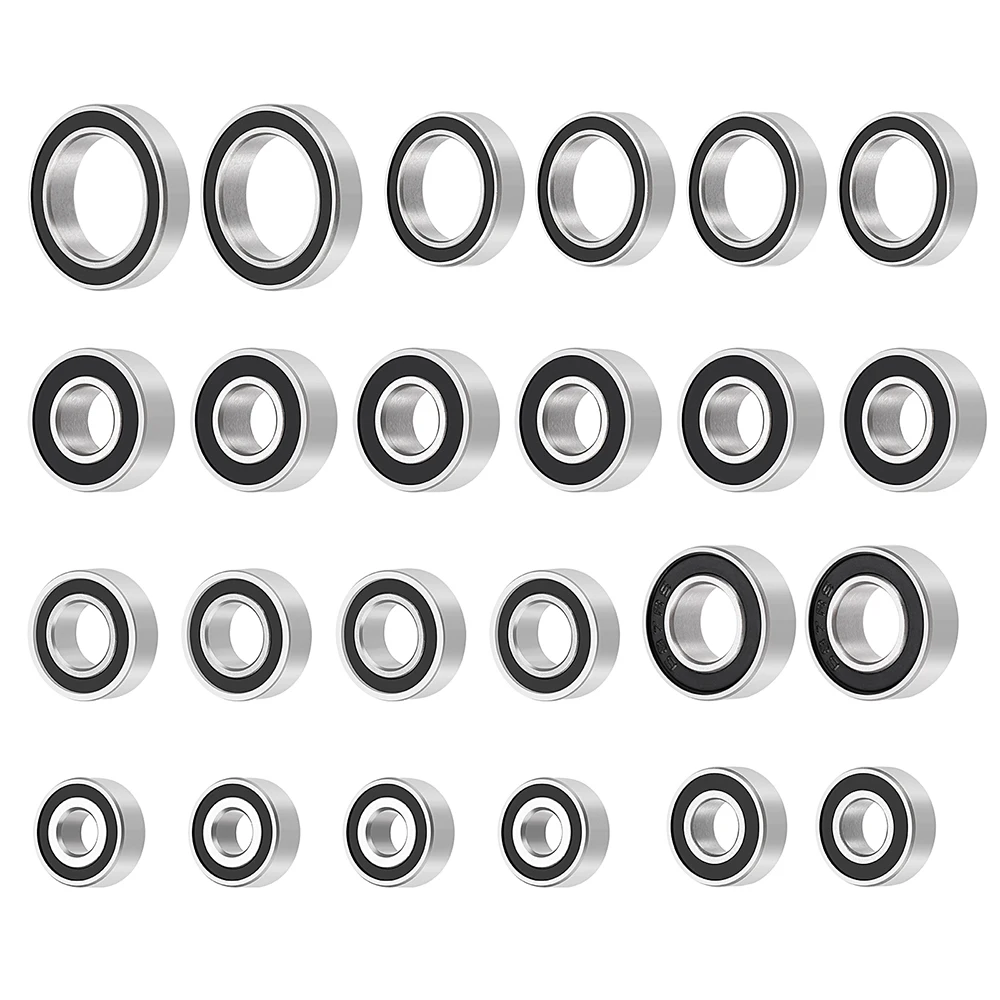 YEAHRUN 24 個ゴム密封ベアリングキット 1/10 TRX-4 スポーツ RC カーアップグレードパーツ用