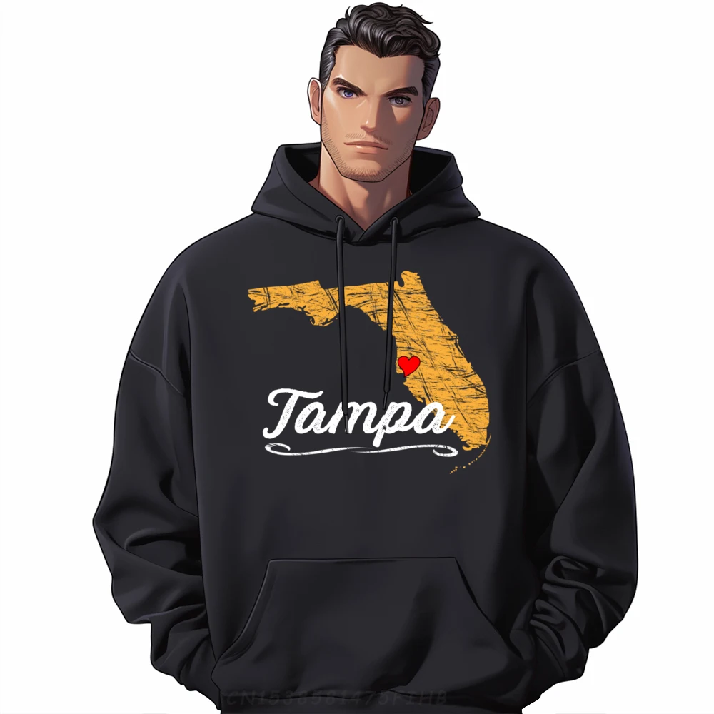 

Casual City Of Tampa Bay Florida Summer Long Sleeve Thanksgiving Day Hoodies Hip Hop O Neck Sweatshirt Man Hoodies