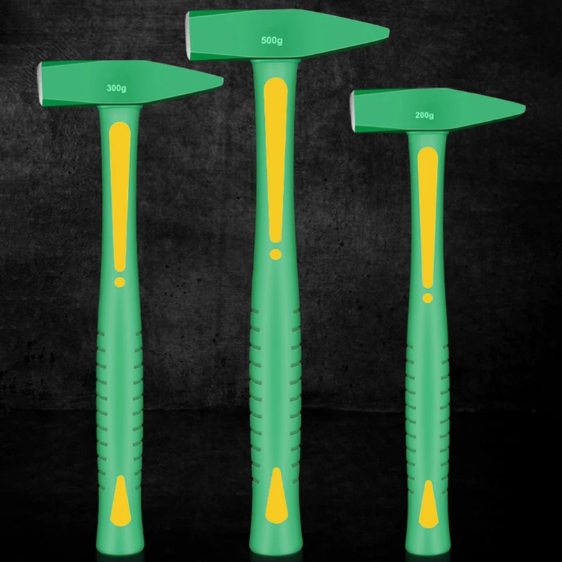 Martelo de Percussão à Prova de Choque Construção de Cabeça Plana Envolvida Martelo Plástico Duckbill Ferramentas Manuais 200g 300g 500g