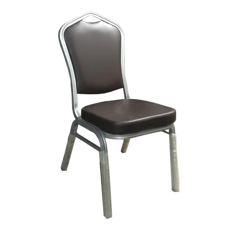 Factory Outlet Hotel Banquet Hall Iron Plating Dining Chair Wedding Lobby Restaurant Huiyi Leather Soft Furniture