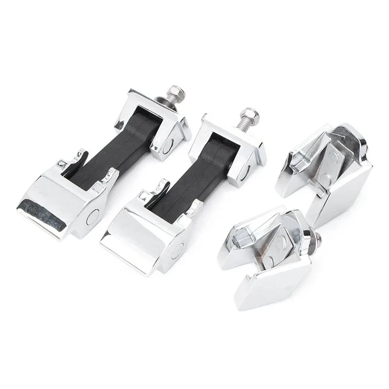 Chrome Hood Catch Kit Latch Locking Bracket Holder for Jeep Wrangler JK 2007-2017 Accessories
