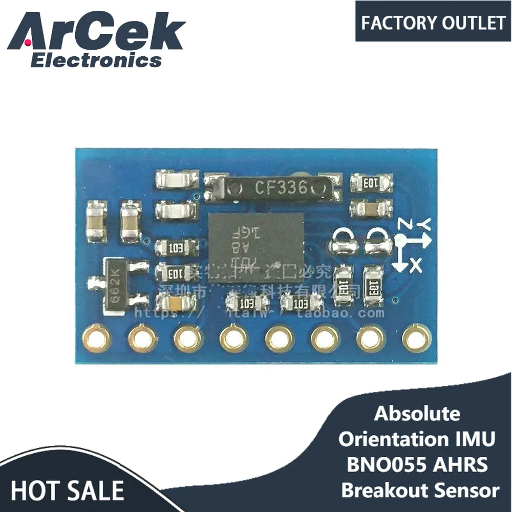 Absolute Orientation IMU BNO055 AHRS Breakout Sensor BNO-055 SiP Accelerometer Gyroscope Triaxial Geomagnetic Magnetometer