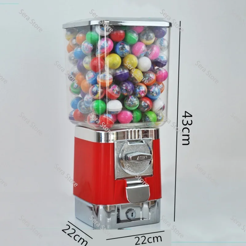 Candy Vending Machine Gumball Machine Toy Capsule/ Bouncing Ball Vending Machine Candy Dispenser with Coin Box GV18F