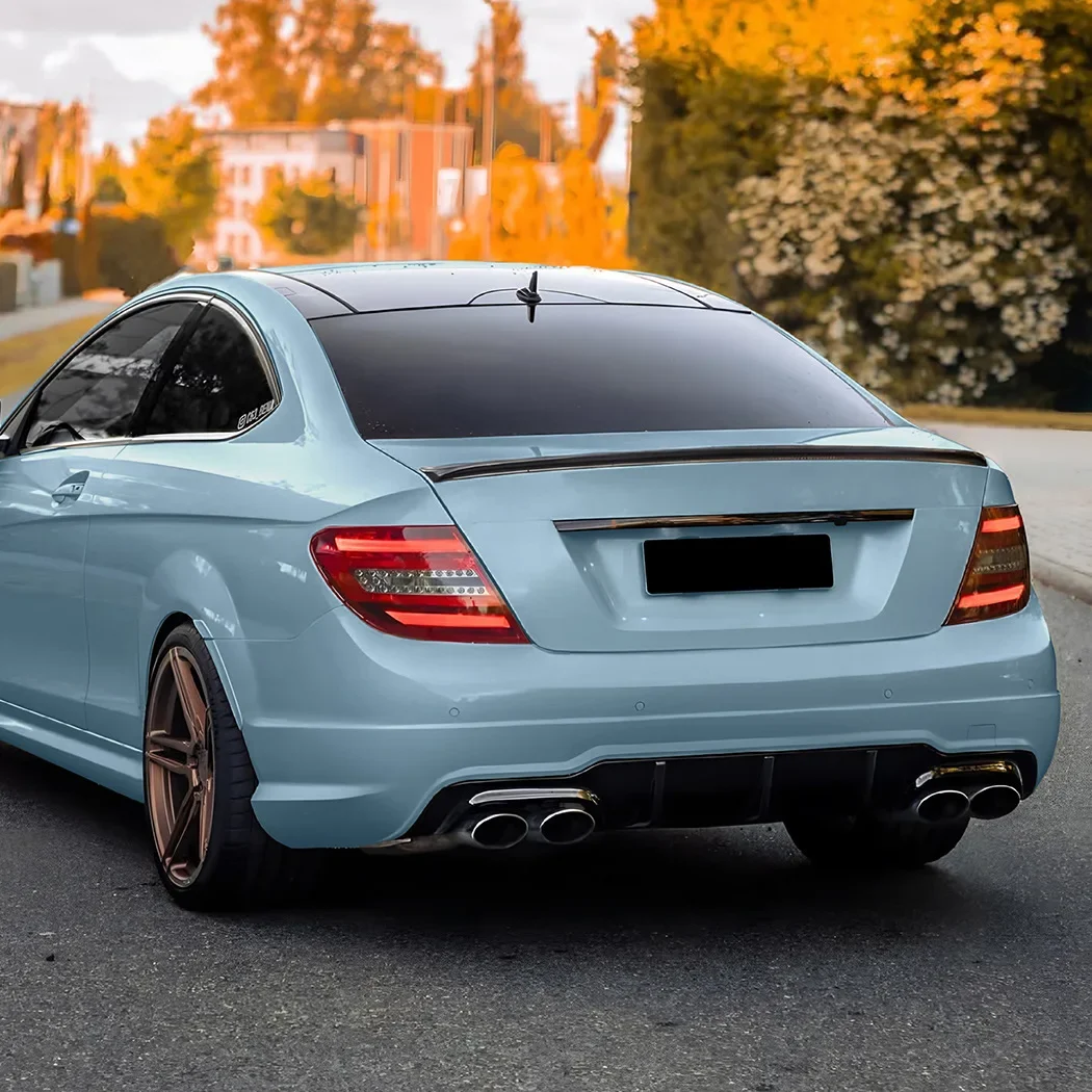 2011 To 2014 For Mercedes Benz C Class C Coupe C204 2 Door Rear Trunk Spoiler Wing Lip By High Quality ABS Gloss Black Body Kit
