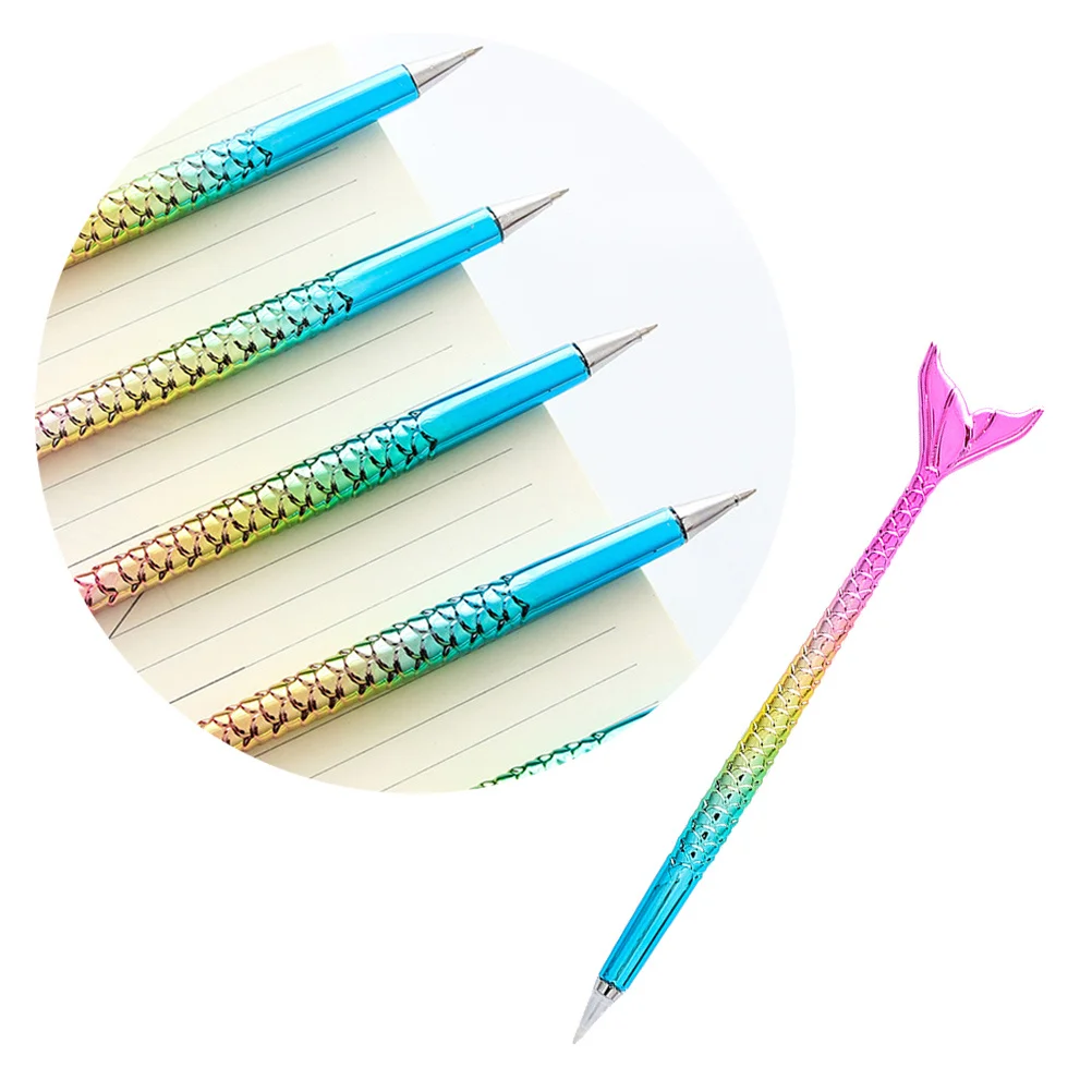 漫画のマーメイドペン、プリンセス向けの楽しいペン、フィジェットジェル、スタイリッシュなグリッター、女性向け