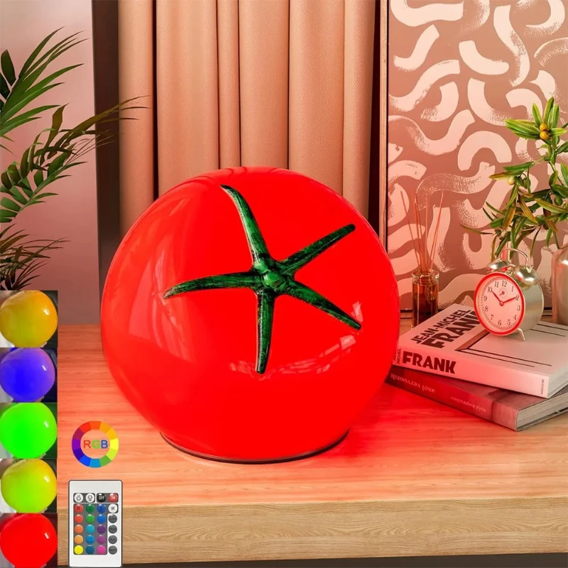 

Modern European Design Tomato Light Emitting Diode Table Lamp Bedroom Bedside Simple Night Light Electric Atmosphere
