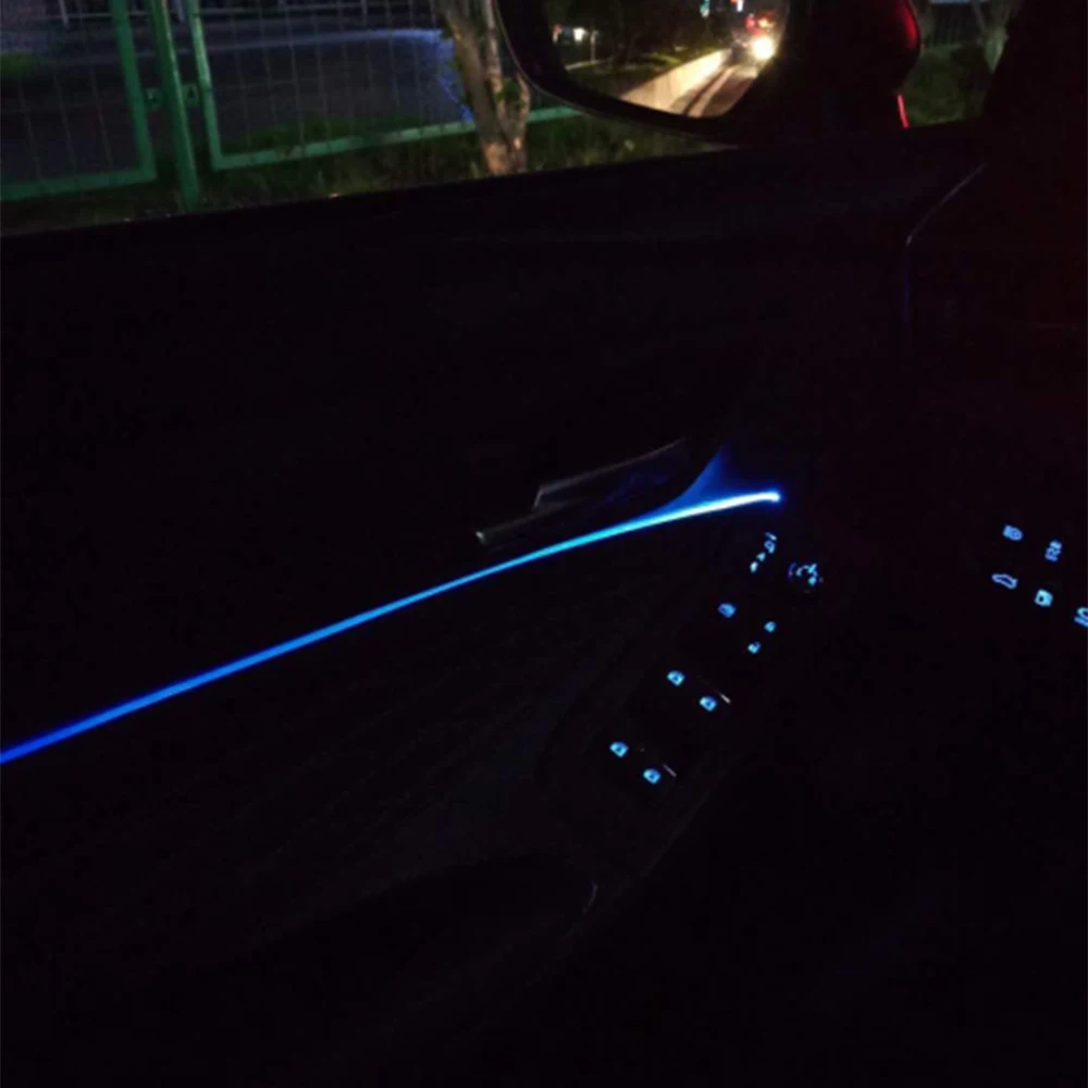 PMFC Ice Blue/64 Colors Water Cup Holder Lamp 4Door Instrument Panel Atmosphere Lamp Decorative Light For Toyota Avalon 2019