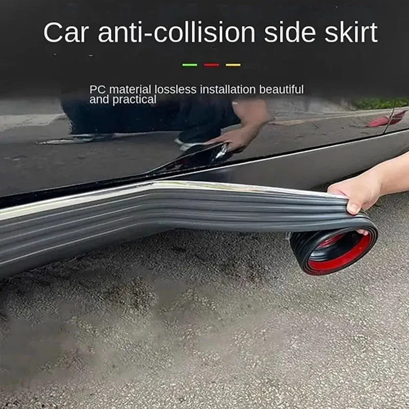 

Car Side Skirt Bumper Thickened Universal Decorative Strips Body Modification Anti-Scratch Shielding Skirts Protect Article